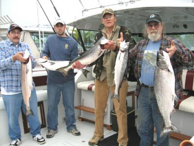 Nice Size Freshwater Chinook King Salmon On Lake Michigan!